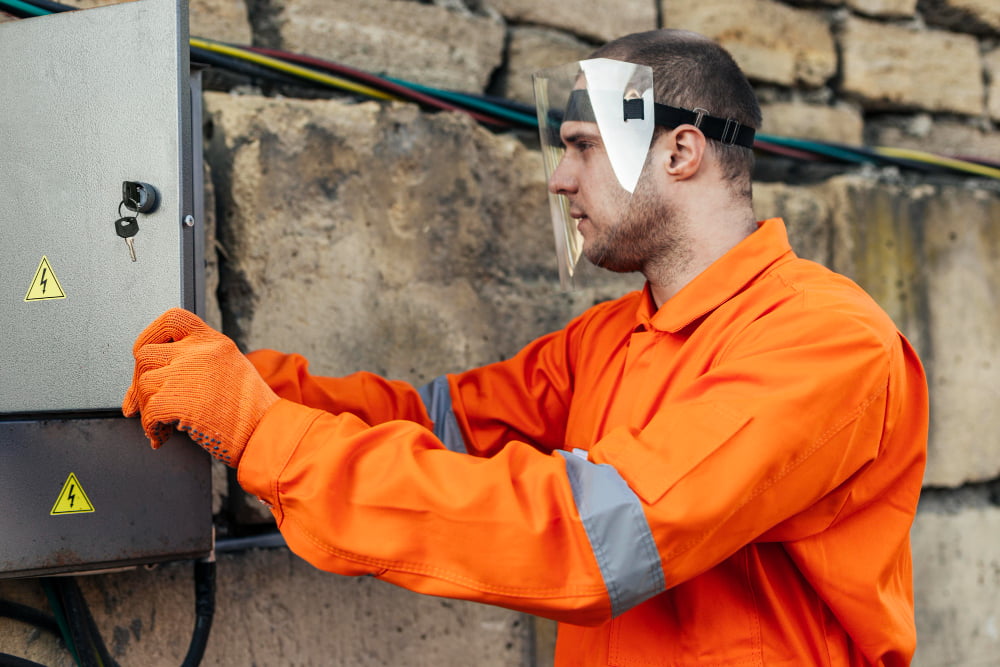 Qual a altura padrão da caixa medidora de energia? 1 caixa medidora de energia